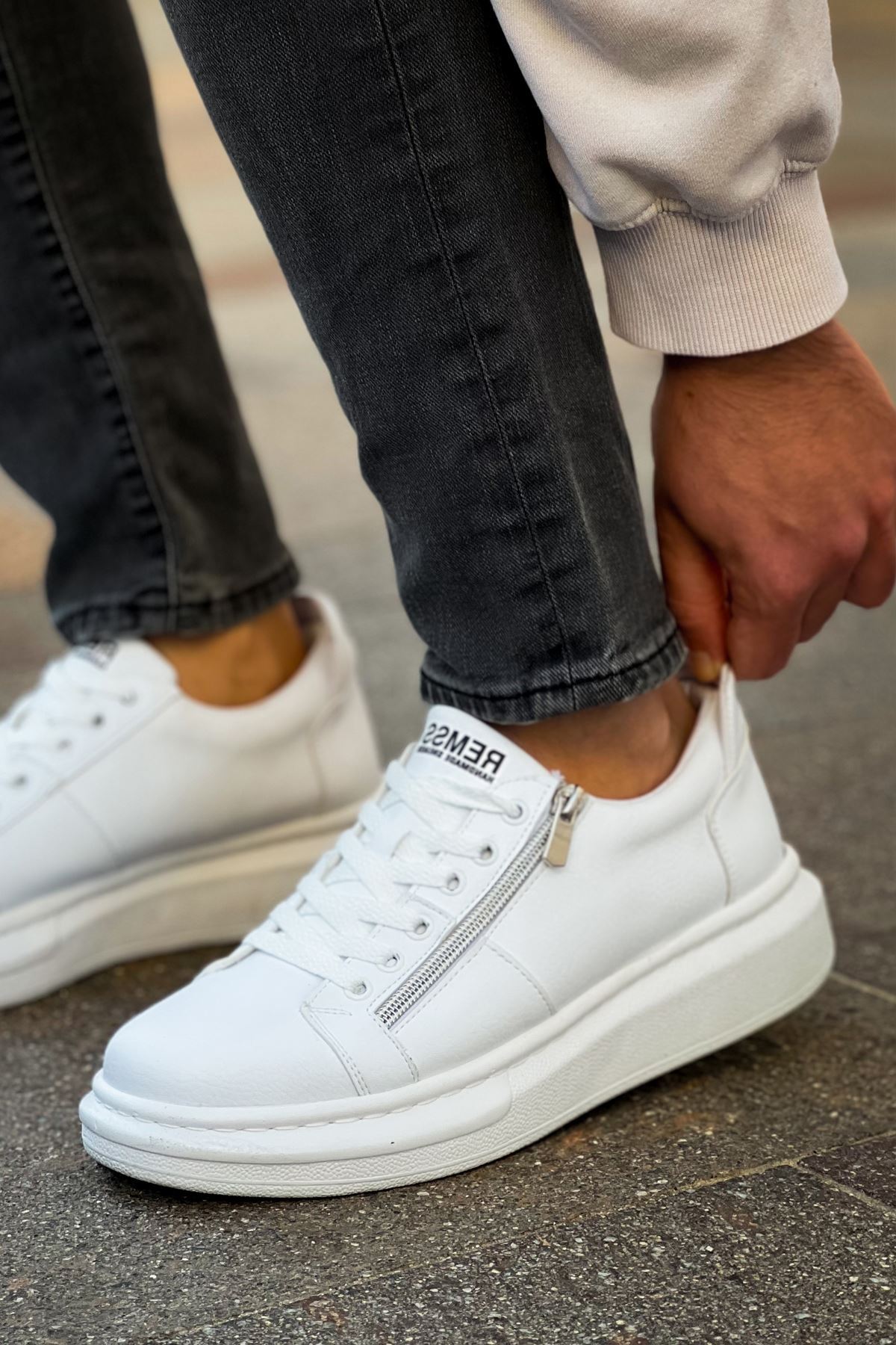 RS601 - Lüx Süet Erkek Ayakkabı BEYAZ