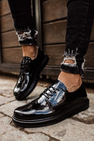 CH003 - RST Pelle Verniciata Classica Erkek Ayakkabı SIYAH