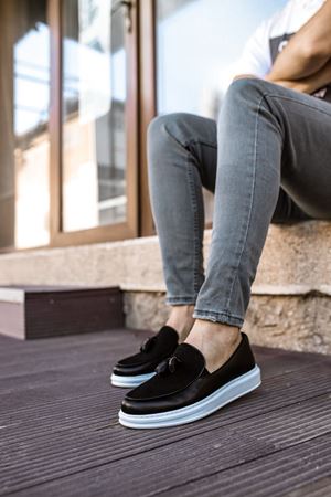 CH002 - CBT Loafer Pelle Erkek Ayakkabı SIYAH