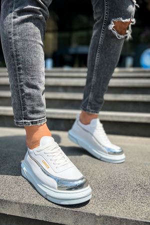 CH041 - CBT Renaissance Erkek Ayakkabı BEYAZ/GUMUS