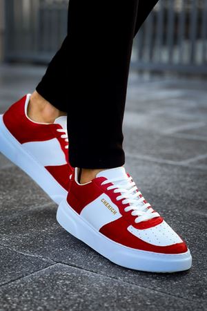 CH087 - CBT Kenton Erkek Ayakkabı KIRMIZI / BEYAZ