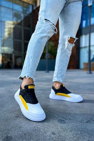 CH115 - CBT Literide Erkek Ayakkabı BEYAZ/SARI/SIYAH