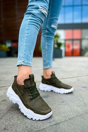 CH089 - CBT Low Top Lace Up Erkek Ayakkabı HAKI