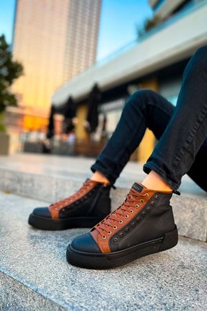 CH167 - GST Blazer Erkek Bot SIYAH/TABA