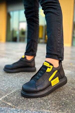 CH131 - GST Frogner Erkek Bot SIYAH - SARI