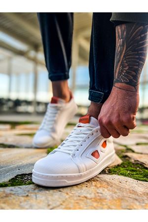 CH151 - GBT Glasses Erkek Ayakkabı BEYAZ - TURUNCU