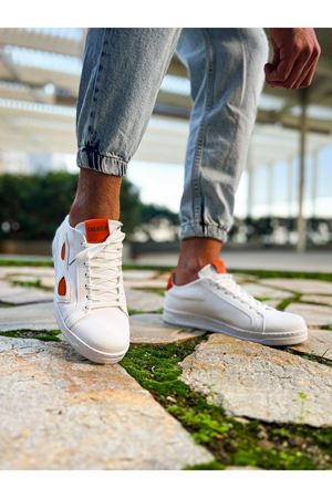 CH151 - GBT Glasses Erkek Ayakkabı BEYAZ - TURUNCU