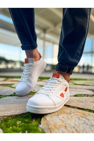 CH151 - GBT Glasses Erkek Ayakkabı BEYAZ - TURUNCU