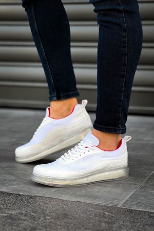 CH181 - RRT İpekyol  Erkek Ayakkabı BEYAZ / KIRMIZI