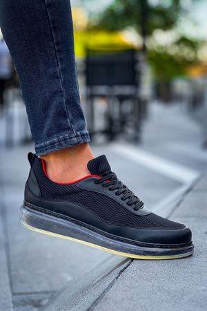 CH181 - RRT İpekyol  Erkek Ayakkabı SIYAH - KIRMIZI