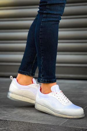 CH181 - RRT İpekyol  Erkek Ayakkabı BEYAZ / KIRMIZI