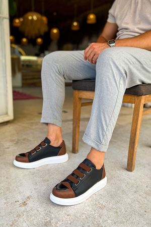 CH251 - GBT Mirror Furry Erkek Ayakkabı SIYAH/TABA