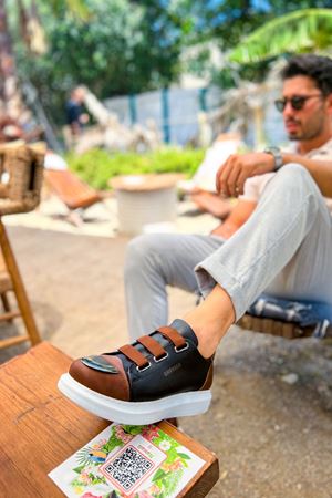 CH251 - GBT Mirror Furry Erkek Ayakkabı SIYAH/TABA