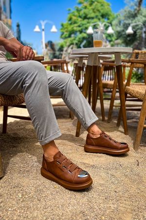 CH251 - CRT Mirror Erkek Ayakkabı TABA