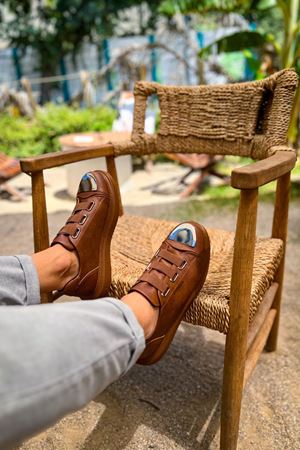 CH251 - CRT Mirror Erkek Ayakkabı TABA