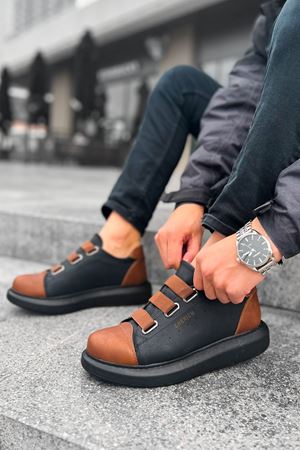 CH253 - CST Mirror Non Man Sneakers SIYAH/TABA