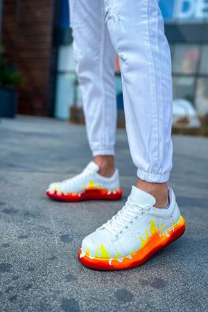 CH254 - CBT Pittura Erkek Ayakkabı 535 KIRMIZI ALEV