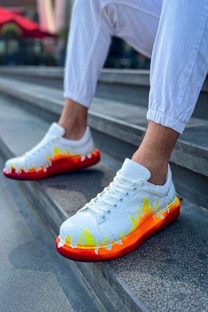 CH254 - CBT Pittura Erkek Ayakkabı 535 KIRMIZI ALEV