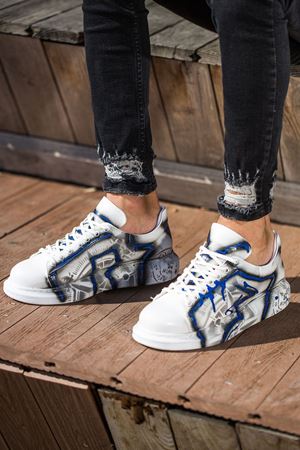 CH254 - CBT Pittura Erkek Ayakkabı 423 MAVI SIYAH GRAFITI R3