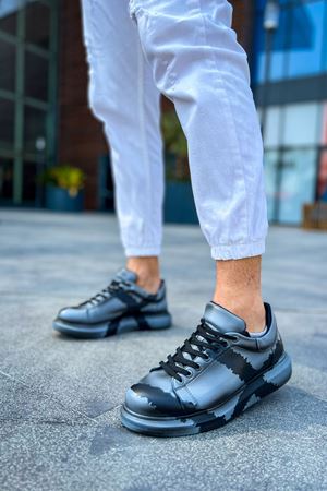 CH254 - CST Pittura Erkek Ayakkabı 551 GRI SIYAH X