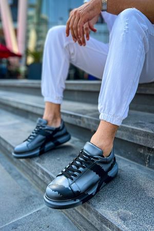 CH254 - CST Pittura Erkek Ayakkabı 551 GRI SIYAH X