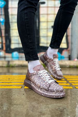 CH254 - CBT Pittura Erkek Ayakkabı 548 KAHVE / BEYAZ SPLUSH