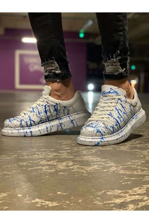 CH254 - CBT Pittura Erkek Ayakkabı 416 MAVI PÜSKÜRTME