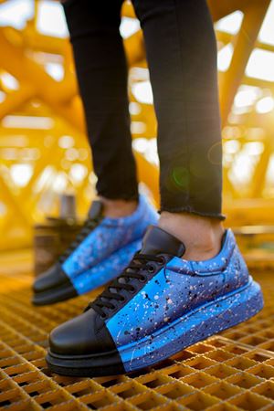 CH254 - CST Pittura Erkek Ayakkabı 478 MAVI / SIYAH  PÜSKÜRTME