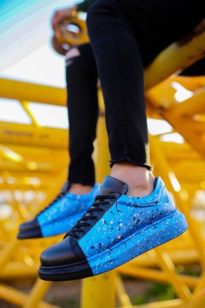 CH254 - CST Pittura Erkek Ayakkabı 478 MAVI / SIYAH  PÜSKÜRTME