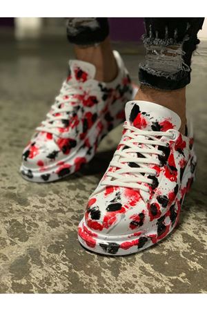 CH254 - CBT Pittura Erkek Ayakkabı 409 KIRMIZI / SIYAH