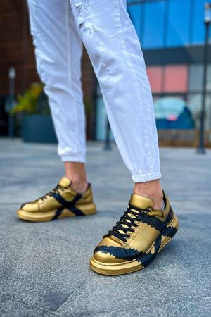 CH254 - CST Pittura Erkek Ayakkabı 549 GOLD SIYAH X