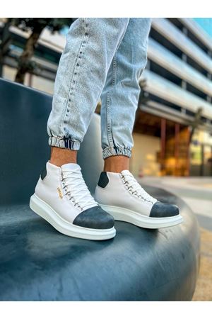 CH258 - GBT Roma Colourful Erkek Bot BEYAZ/ANTRASIT