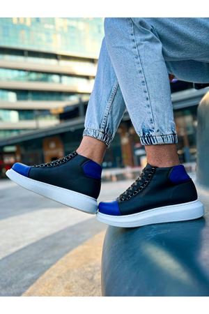 CH258 - GBT Roma Colourful Erkek Bot SIYAH/SAX MAVI