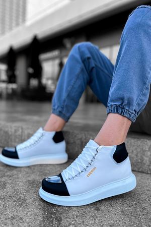 CH267 - GBT Roma Mirror Erkek Bot BEYAZ/SIYAH