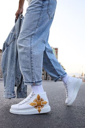 CH263 - CBT Lyse Erkek Ayakkabı 458 BEYAZ / SARI ARROW