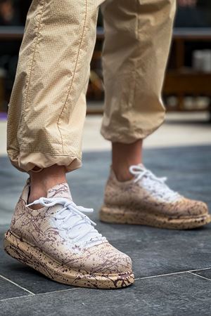 CH307 - Renkli Tricot Erkek Ayakkabı Kum Splush