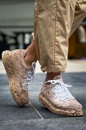 CH307 - Renkli Tricot Erkek Ayakkabı Kum Splush