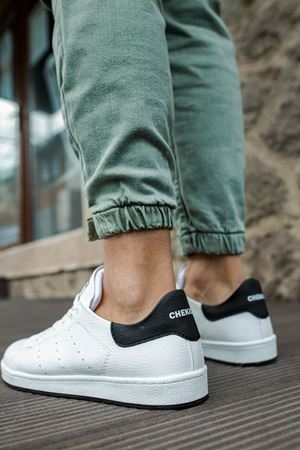 CH977 - GBT Tennis Erkek Ayakkabı BEYAZ/SIYAH