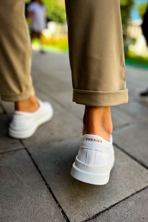 CH979 - Santoni CRT Spor Erkek Ayakkabı BEYAZ