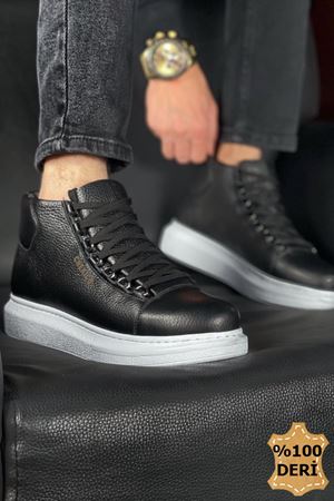 CH258 - DBT Roma Deri Erkek Bot SIYAH