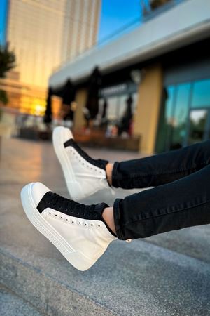 CH167 - GBT Blazer Erkek Bot BEYAZ/SIYAH