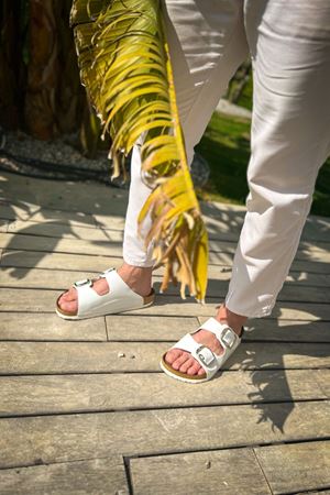 TRL001 - Chekich Deri Terlik BEYAZ