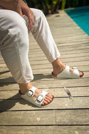 TRL001 - Chekich Deri Terlik BEYAZ