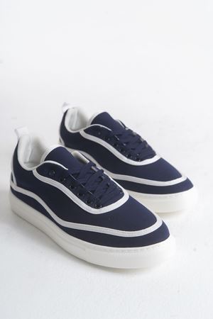 RS625 - Keten Erkek Spor Ayakkabı Lacivert Beyaz