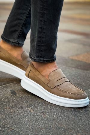 RS615 - Lüx Süet Erkek Ayakkabı VIZON