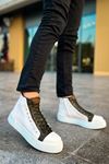 CH167 - GBT Blazer Erkek Bot BEYAZ / HAKI